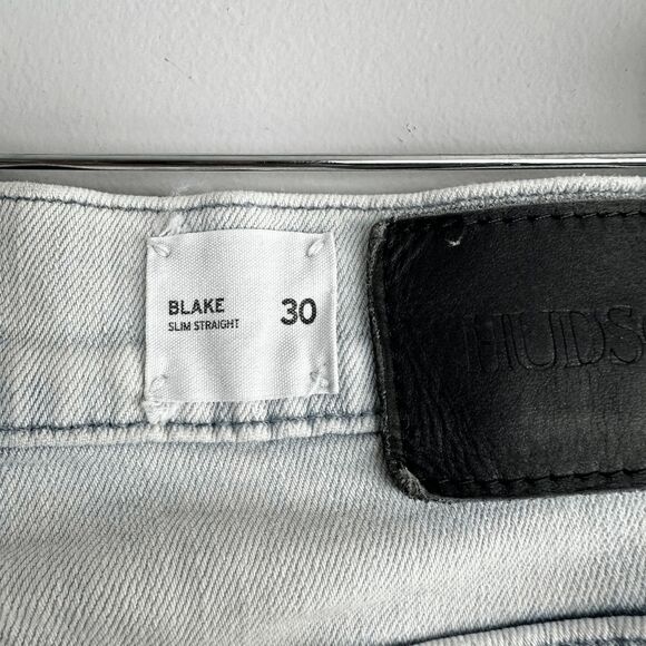 Hudson Blake Slim Straight Stonewashed Blue Denim Jeans 30 - Picture 5 of 5
